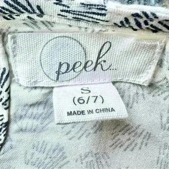 Peek | Girls Cream and Black Ruffle Blouse | Size Small (6/7) - Picture 8 of 10